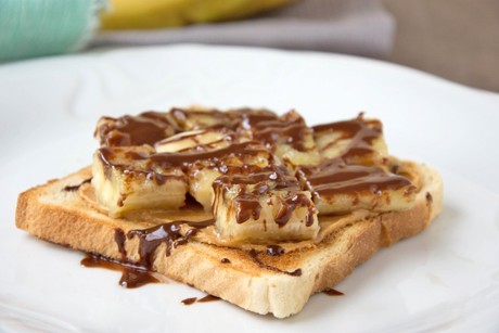 Erdnussbutter-Bananentoast