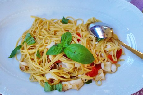 Spaghetti mit Calamari