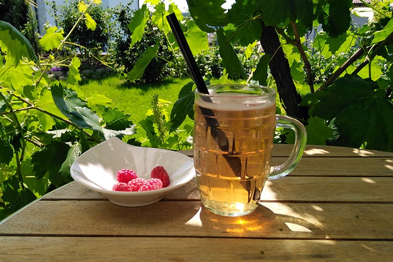 Weißbier mit Himbeer