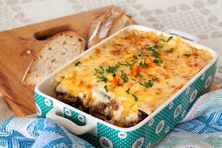 Kartoffelauflauf mit Faschiertem