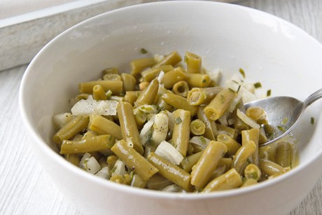 Fisolensalat mit Schnittlauch