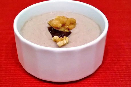 Topfendessert mit Rum-Zwetschken