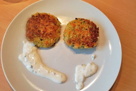 Gemüselaibchen mit Frischkäse