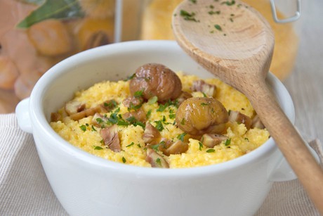 Polenta mit glasierten Maroni