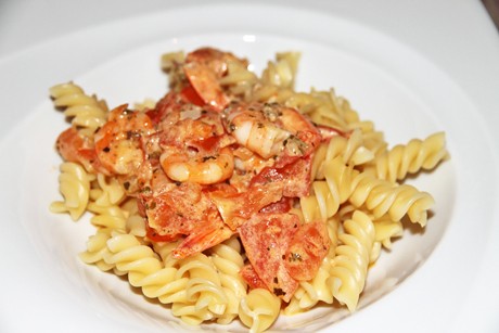 Garnelen in Tomaten - Kokos - Sauce