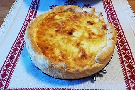 Käsetorte mit Selchfleisch