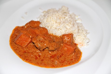 Scharfes Kürbis - Rind - Curry