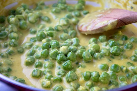 Erbsen in Kokos - Sauce