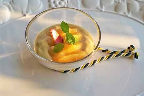 Apfel-Kernöl-Pudding