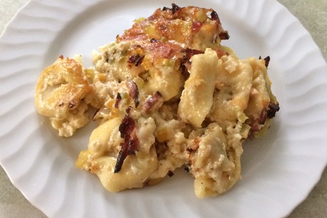 Tortellini-Auflauf mit Speck