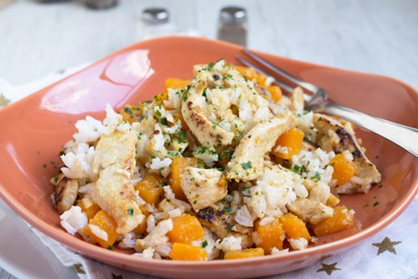 Huhn mit Kürbis