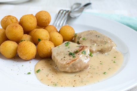 Schweinemedaillons in Bierrahmsauce