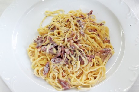 Spaghetti mit Rohschinken