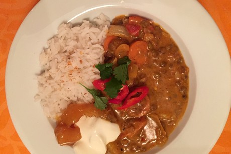 Linsen-Kürbis-Curry