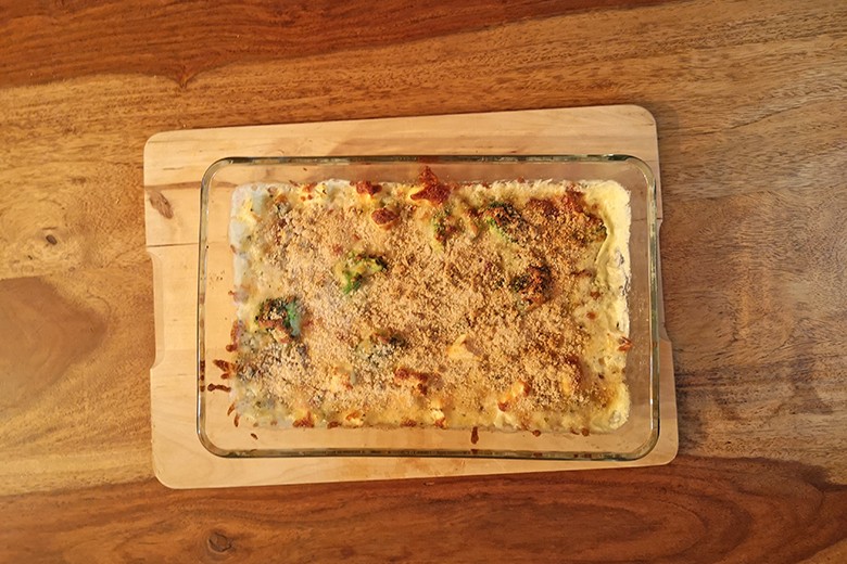 Gratin mit Steckrüben und Broccoli