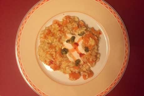 Kürbisrisotto mit asiatischem Touch