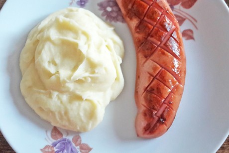 Knackwurst mit Püree