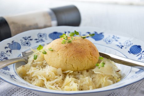 Gebackene Grammelknödel
