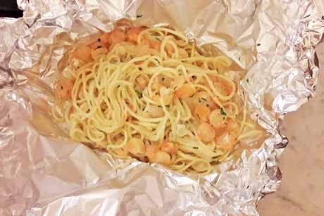 Shrimps-Folienspaghetti