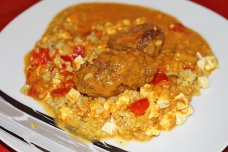 Fleischbällchen in Tomaten-Kürbis-Sauce