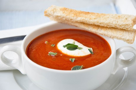 Tomaten-Bärlauchsuppe