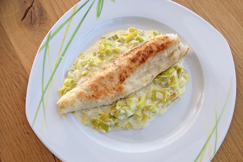 Zander mit Lauchgemüse