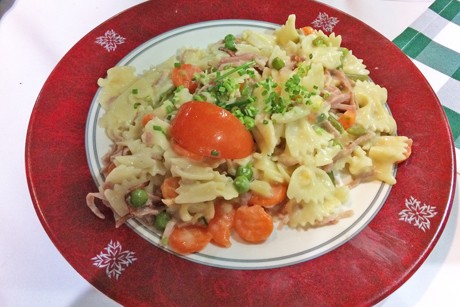 Gemüsenudeln mit Obers