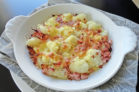 Karfiol mit Schinken
