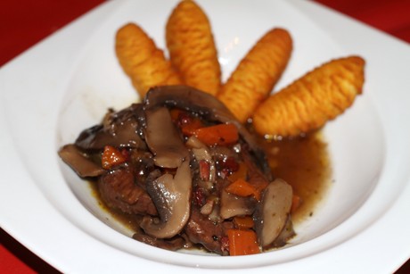 Rindsschnitzel mit Champignons