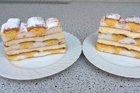 Kardinalschnitte mit Mascarponecreme