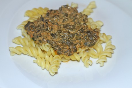 Spinat-Ziegenkäse-Sauce