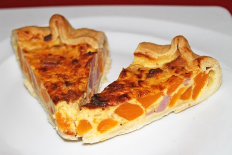 Kürbis - Schinken - Quiche