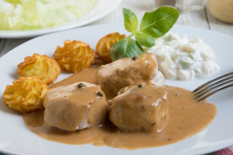 Schweinsmedaillons in Cognacsauce