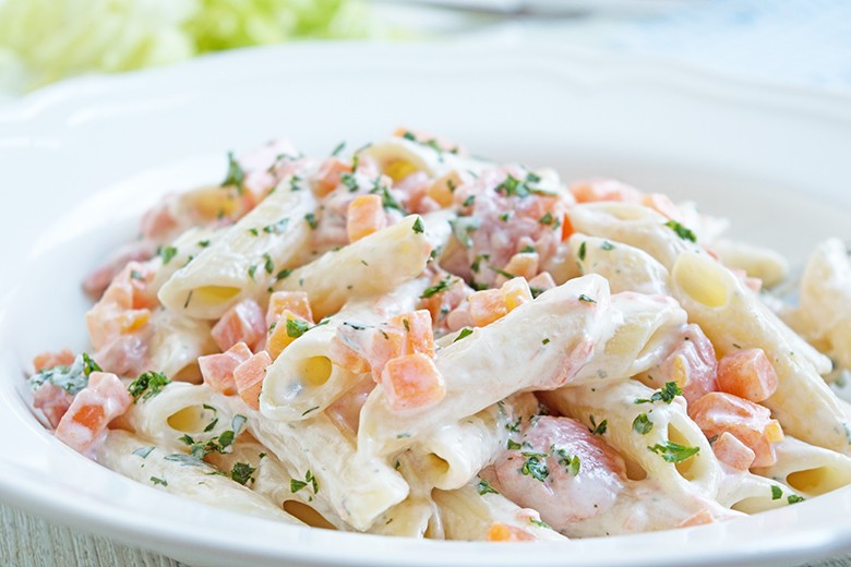 Penne mit Räucherlachs