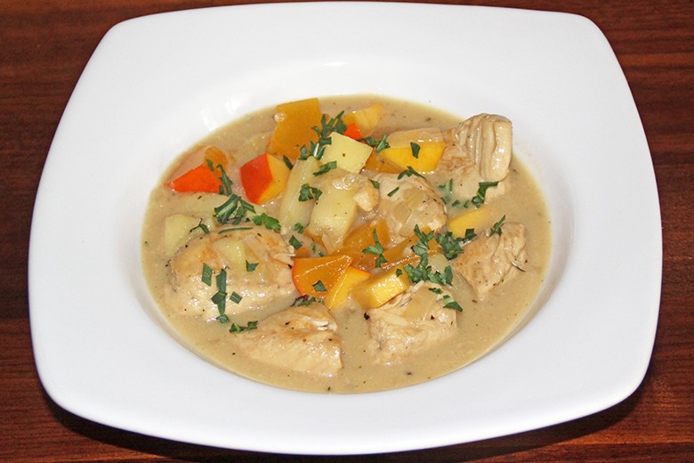 Hühner-Kürbis-Ragout