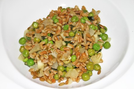 Frühlingshafte Grünkern-Pfanne