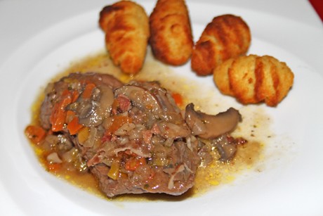 Jägerschnitzel vom Rind