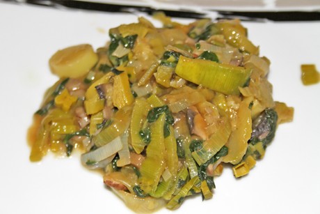 Porree - Champignon - Spinat - Gemüse