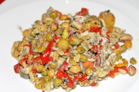 Reis - Kichererbsen - Pfanne mit Minze