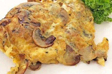 Champignonomelette mit Parmesan