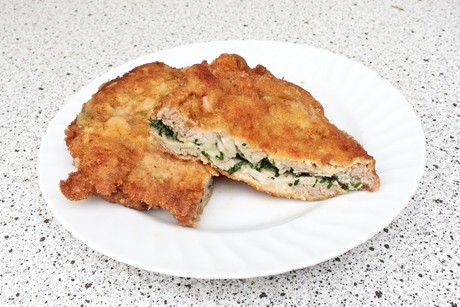 Kalbsschnitzel mit Bärlauchfülle