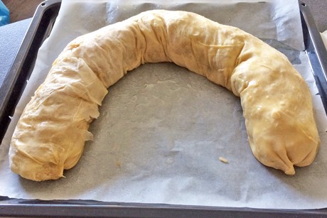 Gezogener Apfelstrudel