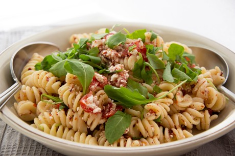Scharfe Pasta mit Rucola