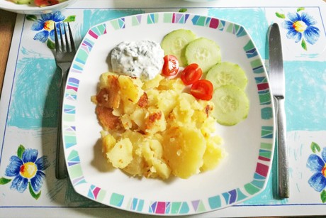 Röstkartoffel mit Schnittlauchsauce