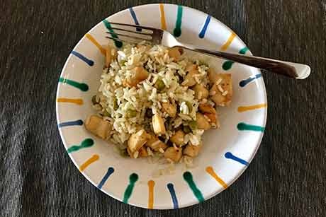 Einfaches Risibisi mit Huhn