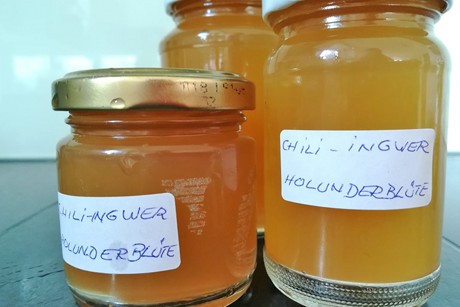 Ingwer-Chili-Holunderblütengelee