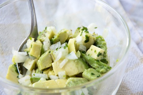 Avocado mit Vinaigrette