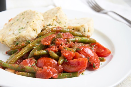 Fisolen-Tomaten-Gemüse