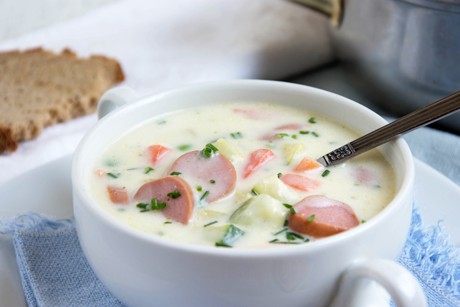 Gemüsesuppe mit Frankfurter