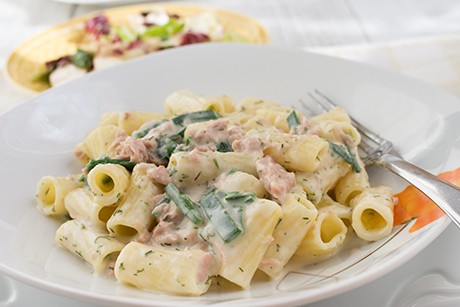Penne mit Lauch und Thunfisch